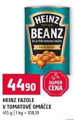 HEINZ FAZOLE V TOMATOVÉ OMÁČCE 415 g