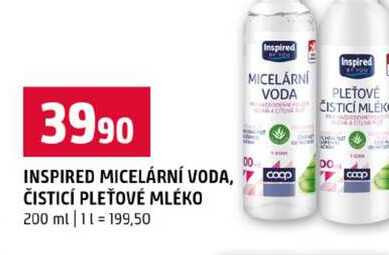 INSPIRED MICELÁRNÍ VODA, ČISTICÍ PLEŤOVÉ MLÉKO 200 ml