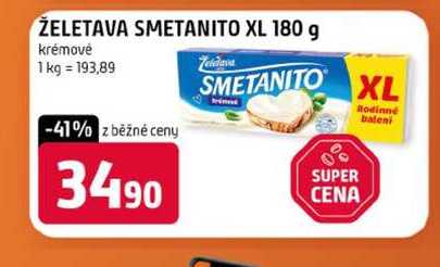 ŽELETAVA SMETANITO XL 180 g krémové