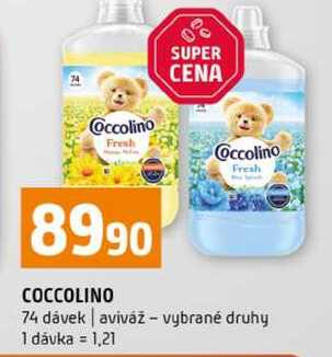 COCCOLINO 74 dávek aviváž vybrané druhy