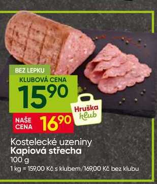 Kostelecké uzeniny Kapiová střecha 100 g