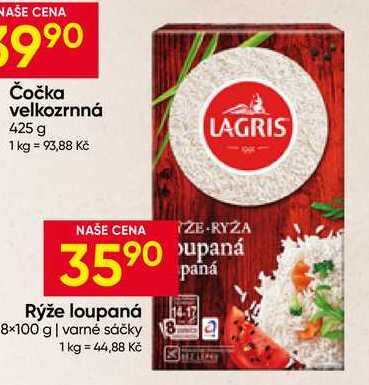Lagris Rýže loupaná 8×100 g varné sáčky