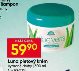 Luna pleťový krém vybrané druhy 300 ml