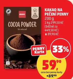 KAKAO NA PEČENÍ PENNY, 200 g 
