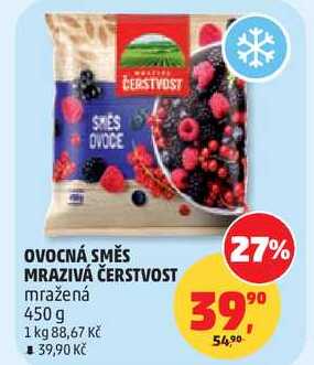 OVOCNÁ SMĚS MRAZIVÁ ČERSTVOST mražená, 450 g