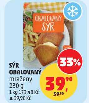 SÝR OBALOVANÝ mražený, 230 g