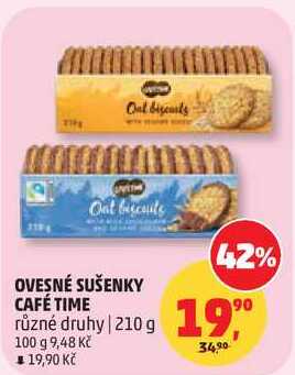 OVESNÉ SUŠENKY CAFÉ TIME různé druhy, 210 g  v akci