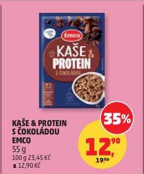 KAŠE & PROTEIN S ČOKOLÁDOU EMCO, 55 g