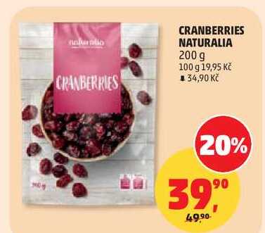 CRANBERRIES NATURALIA, 200 g
