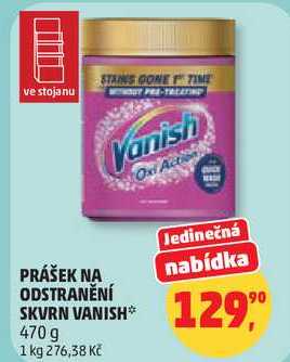 PRÁŠEK NA ODSTRANĚNÍ SKVRN VANISH, 470 g