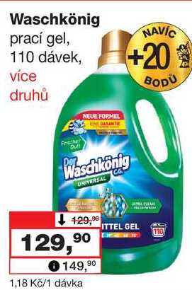 Waschkönig prací gel, 110 dávek