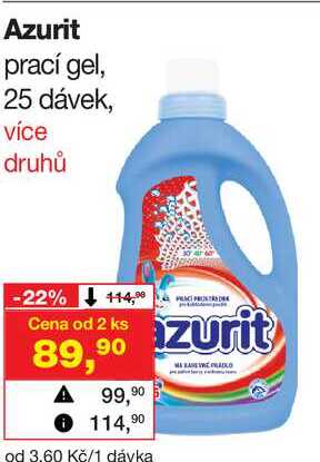 Azurit prací gel, 25 dávek