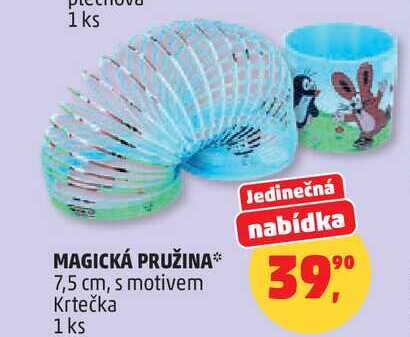 MAGICKÁ PRUŽINA 7,5 cm, s motivem Krtečka, 1 ks