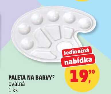 PALETA NA BARVY oválná, 1 ks