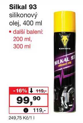 Silkal 93 silikonový olej, 400 ml