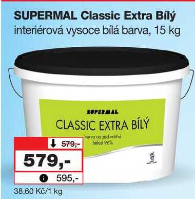 SUPERMAL Classic Extra Bílý, 15 kg