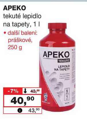 APEKO tekuté lepidlo na tapety, 1 l