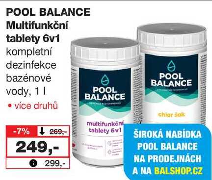 POOL BALANCE Multifunkční tablety 6v1, 1 l