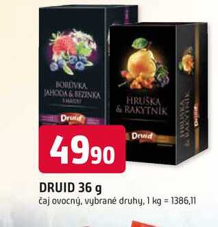 DRUID 36 g čaj ovocný, vybrané druhy
