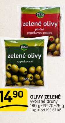 OLIVY ZELENÉ vybrané druhy 180g
