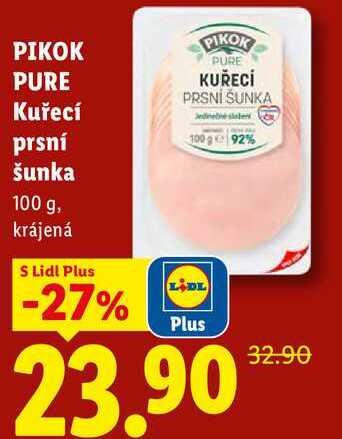 PIKOK PURE Kuřecí prsní šunka, 100 g