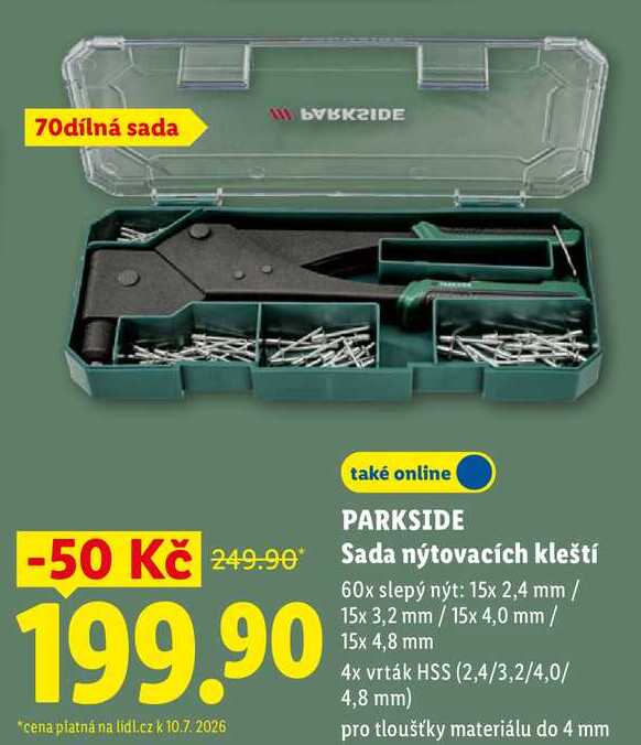 PARKSIDE Sada nýtovacích kleští 