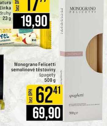 Monograno Felicetti semolinové těstoviny špagety 500 g