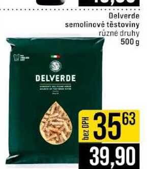 Delverde semolinové těstoviny různé druhy 500 g 