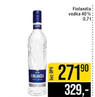 Finlandia vodka 40% 0,7l
