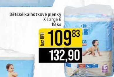 Dětské kalhotkové plenky XLarge 6 18 ks