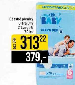 Dětské plenky Ultra Dry XLarge 6 70 ks 