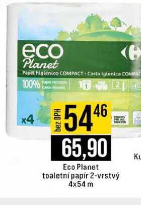 Eco Planet toaletní papír 2-vrstvý 4x54 m