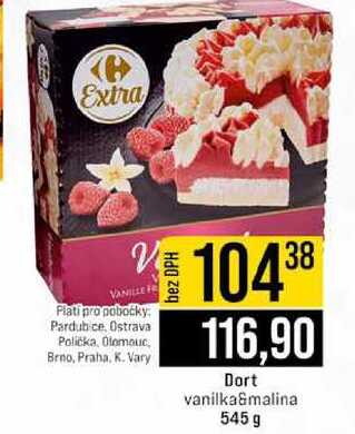 Dort vanilka&malina 545 g