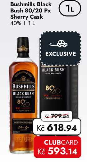 Bushmills Black Bush 80/20 Px Sherry Cask 40% 1 L 