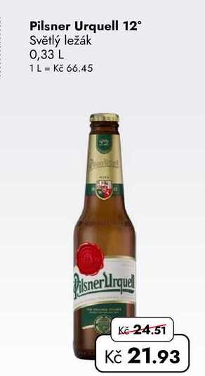 Pilsner Urquell 12° Světlý ležák 0,33 L