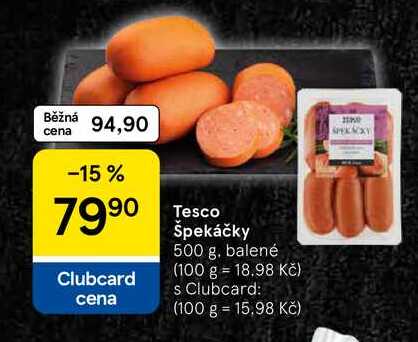 Tesco Špekáčky, 500 g 