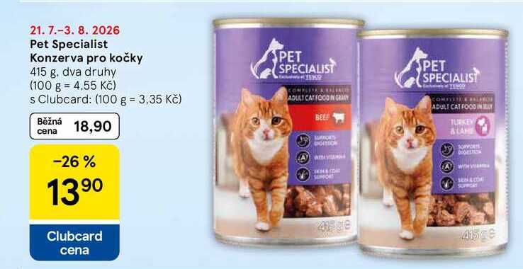 Pet Specialist Konzerva pro kočky, 415 g