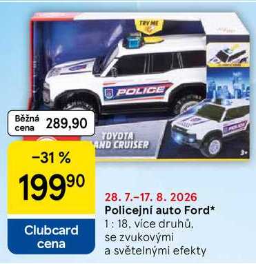 Policejní auto Ford, 1:18, více druhů. se zvukovými a světelnými efekty 