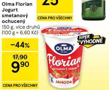 Olma Florian Jogurt smetanový ochucený, 150 g, více druhů  