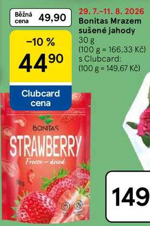 Bonitas Mrazem sušené jahody, 30 g  