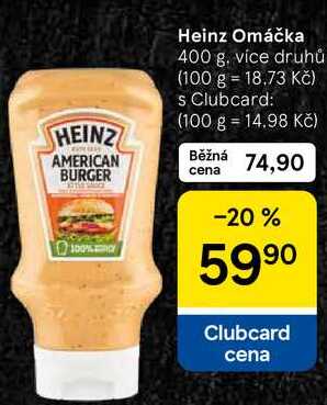 Heinz Omáčka, 400 g, více druhů  