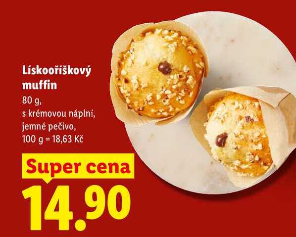 Lískooříškový muffin, 80 g