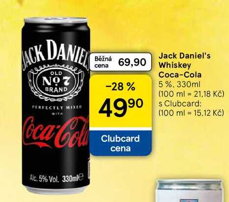 Jack Daniel's Whiskey Coca-Cola 5%, 330ml 
