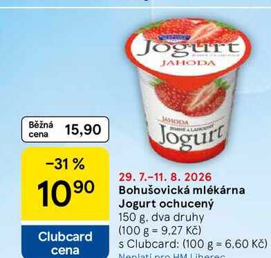 Bohušovická mlékárna Jogurt ochucený, 150 g 