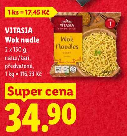 VITASIA Wok nudle, 2x 150 g