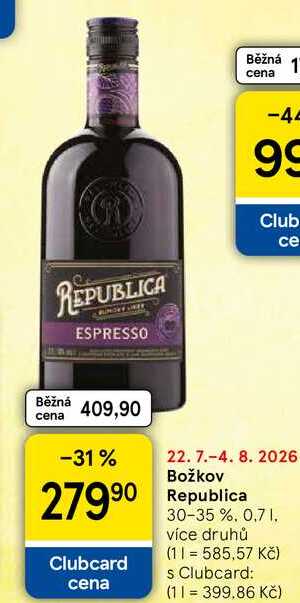 Božkov Republica 30-35 %, 0,7 l