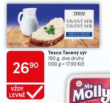 Tesco Tavený sýr, 150 g 