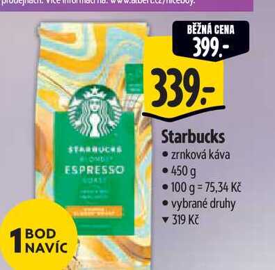   Starbucks  zrnková káva 450 g 