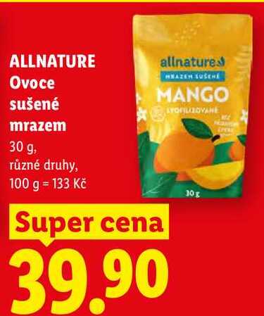 ALLNATURE Ovoce sušené mrazem, 30 g