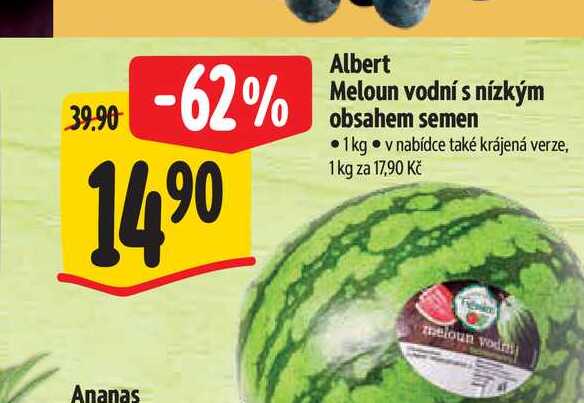 Albert Meloun vodní s nízkým obsahem semen 1 kg